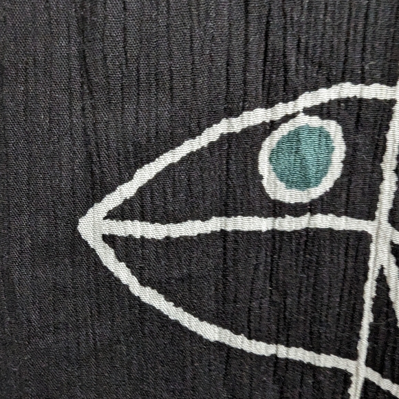 - Vasna Lagenlook dress. Gauze like rayon material. size Medium. Fish patt… - Picture 6 of 10